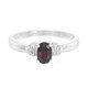 Bague en argent et Zircon chocolat