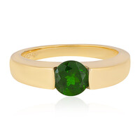 Bague en argent et Diopside de Russie