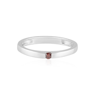 Bague en argent et Diamant rouge I3