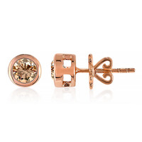 Boucles d'oreilles en or et Diamant rose de France VS1 d'Argyle