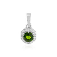 Pendentif en argent et Diopside de Russie