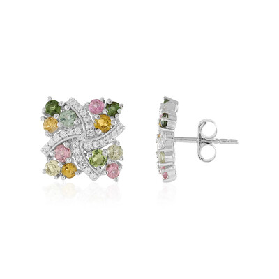 Boucles d'oreilles en argent et Tourmaline