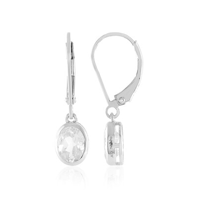 Boucles d'oreilles en argent et Topaze blanche