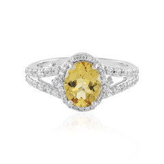 Bague en argent et Béryl jaune