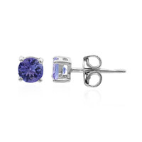 Boucles d'oreilles en argent et Tanzanite