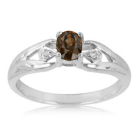 Bague en argent et Zircon cannelle