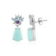 Boucles d'oreilles en argent et Amazonite