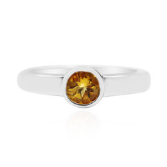 Bague en argent et Scapolite cognac