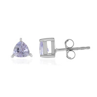 Boucles d'oreilles en argent et Tanzanite non chauffée