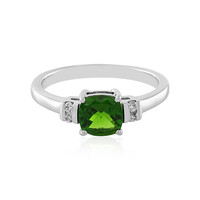 Bague en argent et Diopside de Russie