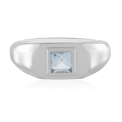 Bague en argent et Aigue-marine du Brésil