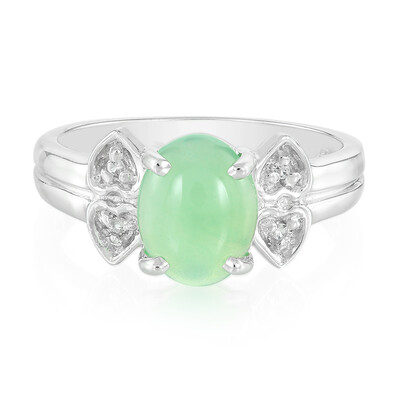 Bague en argent et Chrysoprase impériale