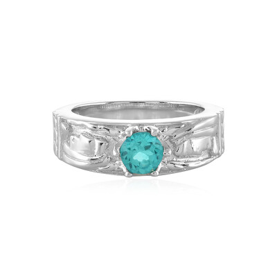 Bague en argent et Apatite bleue