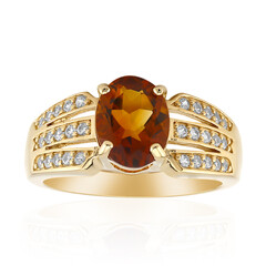 Bague en argent et Citrine Madère