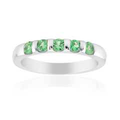 Bague en argent et Grenat Tsavorite du Kenya (Pallanova)