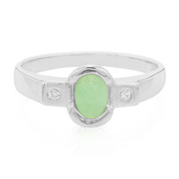 Bague en argent et Chrysoprase impériale