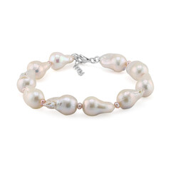 Bracelet en argent et Perle blanche de culture d'eau douce (TPC)