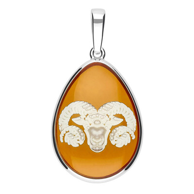 Pendentif en argent et Ambre baltique (dagen)