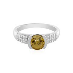 Bague en argent et Zircon jaune