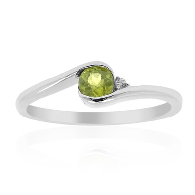 Bague en argent et Vésuvianite