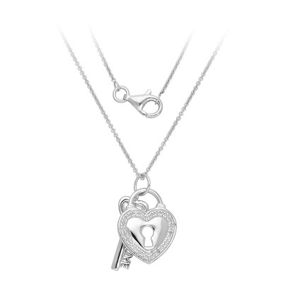 Collier en argent et Diamant PK (H)