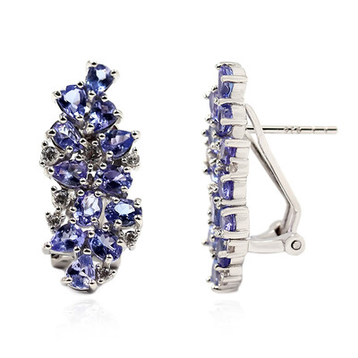 Boucles d'oreilles en argent et Tanzanite (Dallas Prince Designs)