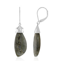 Boucles d'oreilles en argent et Labradorite