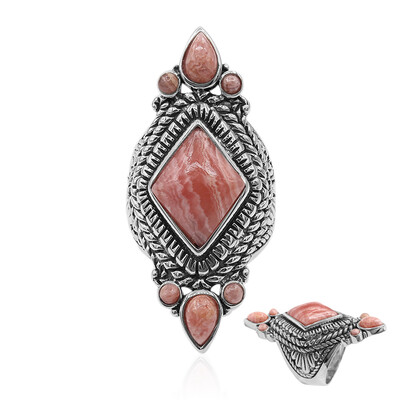 Bague en argent et Rhodochrosite (Art of Nature)