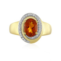 Bague en argent et Citrine Madère