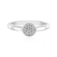 Bague en argent et Diamant PK (J)