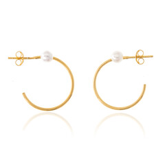 Boucles d'oreilles en argent et Perle de culture d'eau douce (Joias do Paraíso)