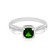 Bague en argent et Diopside de Russie