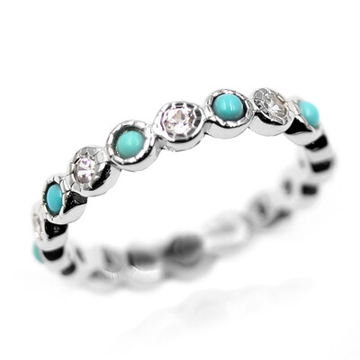 Bague en argent et Turquoise de Campitos (Anne Bever)