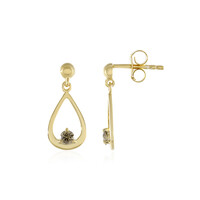 Boucles d'oreilles en argent et Diamant champagne I2