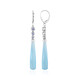 Boucles d'oreilles en or et Calcédoine bleue (KM by Juwelo)