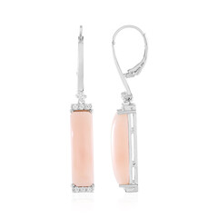 Boucles d'oreilles en argent et Opale rose