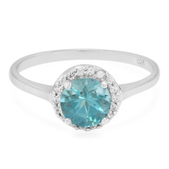 Bague en argent et Apatite bleue