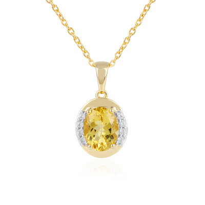 Collier en argent et Béryl jaune