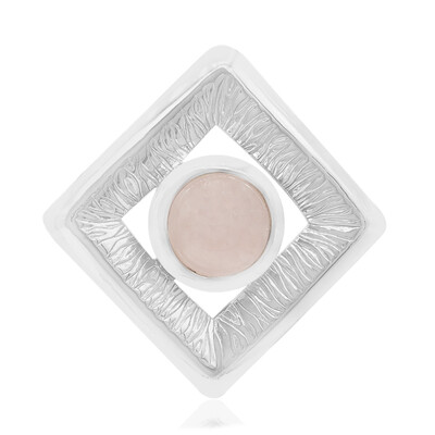 Pendentif en argent et Quartz rose (MONOSONO COLLECTION)