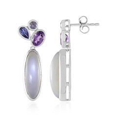 Boucles d'oreilles en argent et Pierre de lune argent (KM by Juwelo)