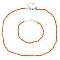 Parure en argent et Grenat Hessonite