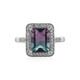 Bague en argent et Fluorite multicolore