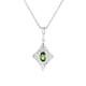 Collier en argent et Tourmaline verte du Brésil