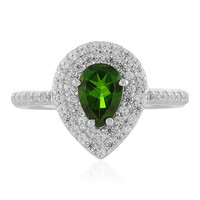 Bague en argent et Diopside de Russie