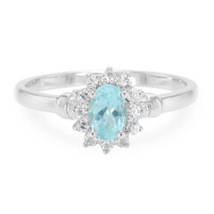 Bague en argent et Apatite bleue