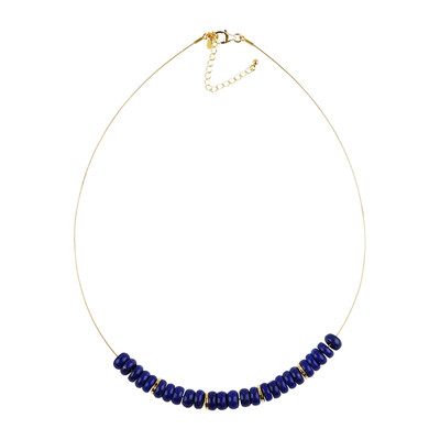 Collier en acier inoxydable et Lapis-Lazuli