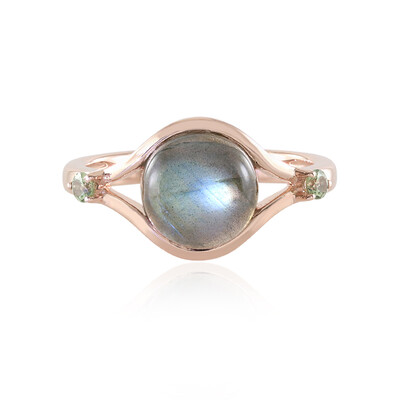 Bague en argent et Labradorite verte de Maniry (KM by Juwelo)