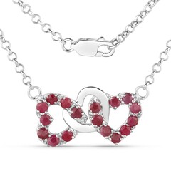 Collier en argent et Rubis