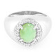 Bague en argent et Chrysoprase impériale