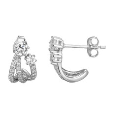 Boucles d'oreilles en argent et Zircon